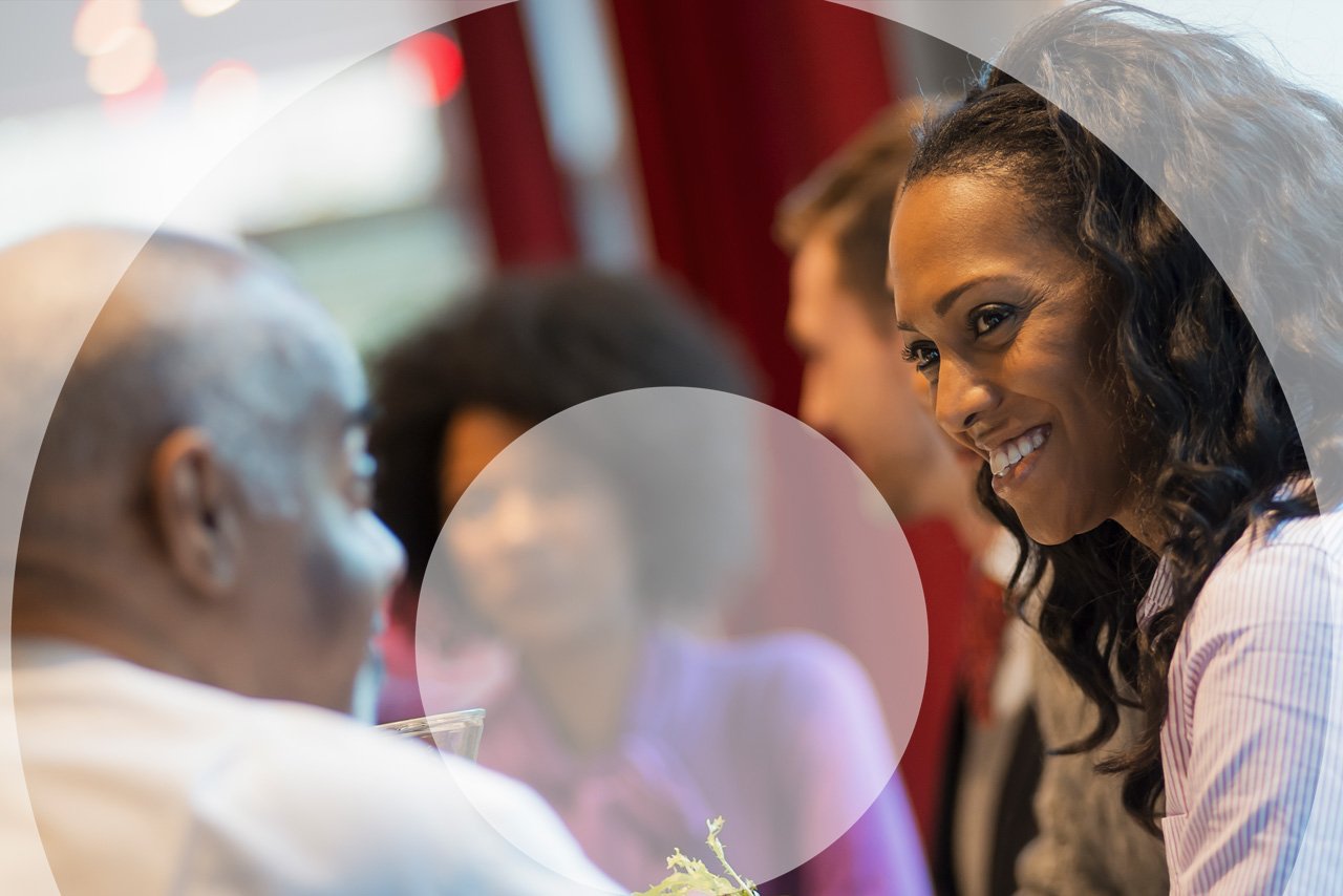 Social Event with two people talking